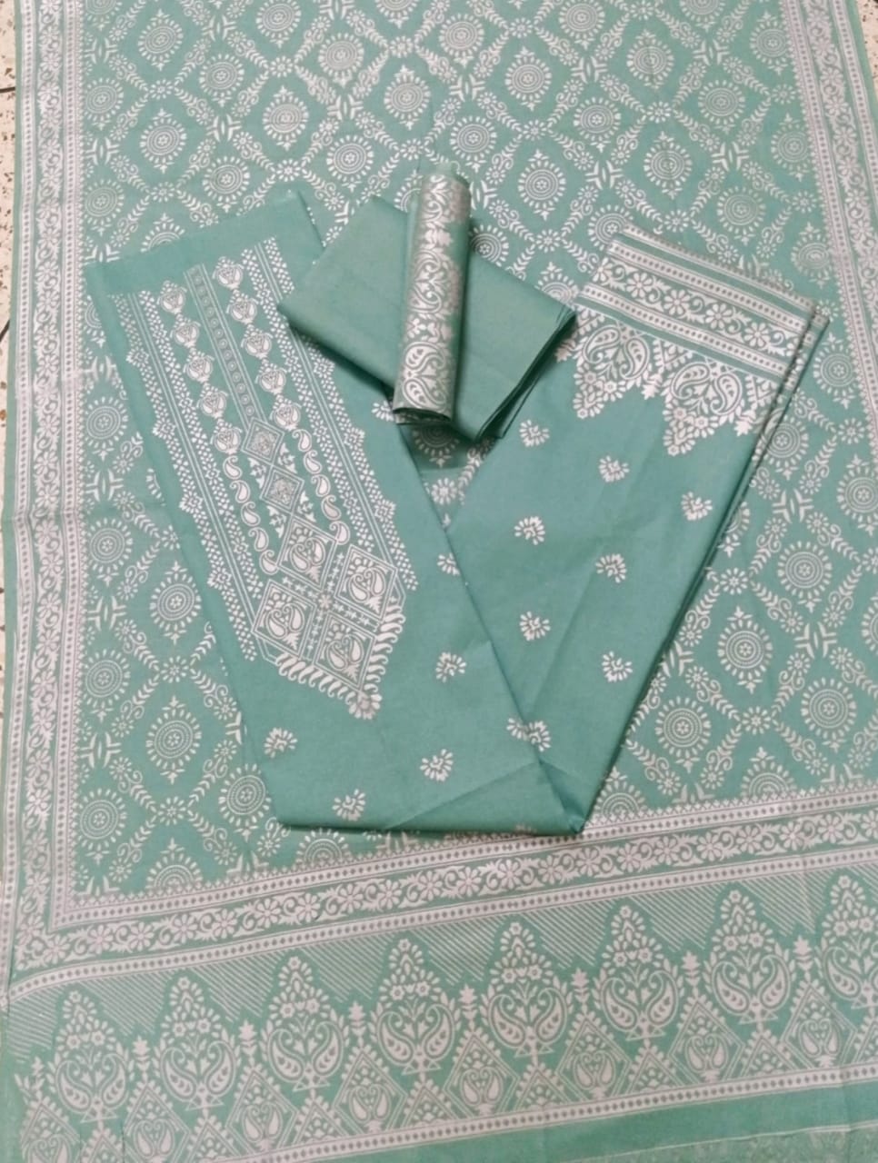 কাতান স্কিন প্রিন্ট থ্রি পিস