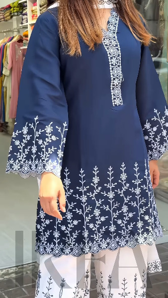 সপ্ট  কটন এমব্রয়ডারি থ্রি পিস