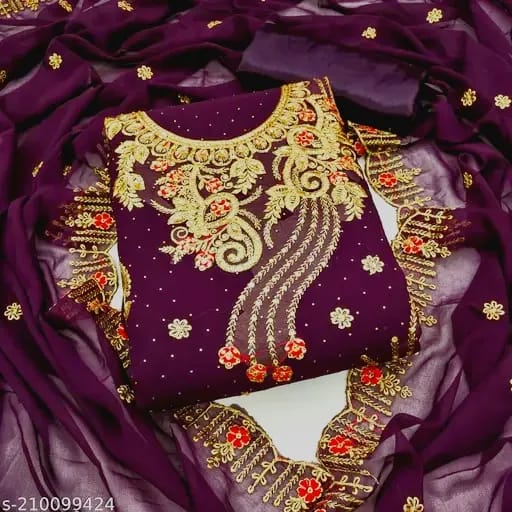 Georgette embroidery for pice